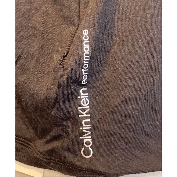 Calvin Klein Performance Graphic Tee Tank Top Black White Cropped Crewneck S - Picture 5 of 11